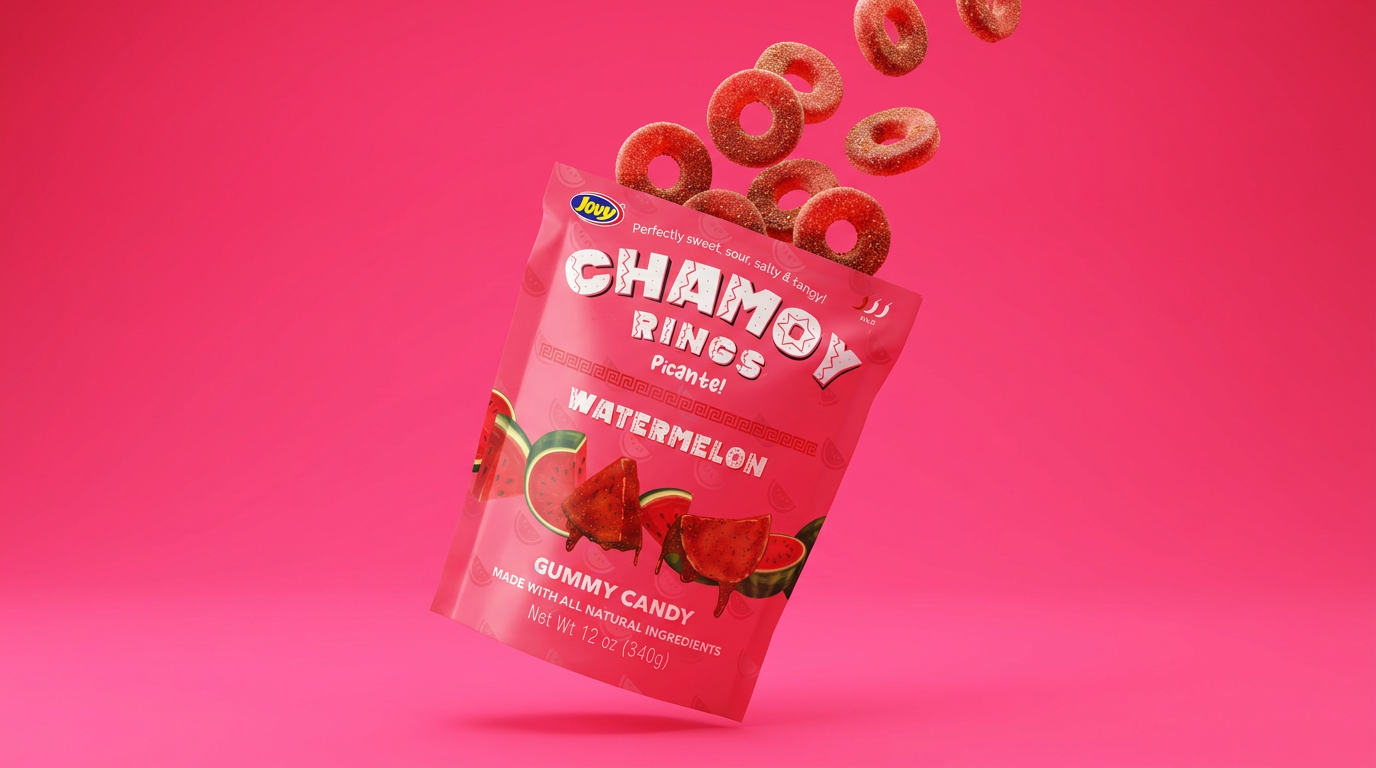 Jovy Candy berry chamoy rings pouch packaging